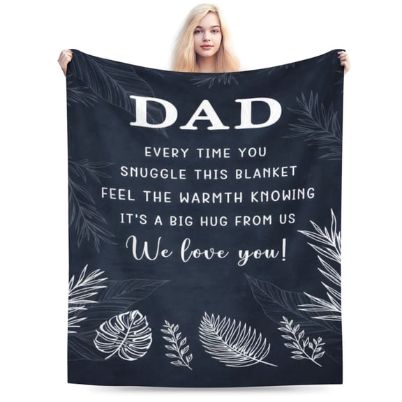 Dad Blanket - Dad Gifts from Daughter Son - Fathers Day Birthday Gifts for Dads - Best Dads Ever Gift Ideas 50x40