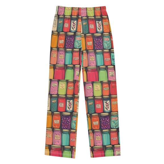 FORMRS Boys Pajama Pants with Pockets Size 6-8Y Kids Lounge Sleep Bottoms, Beige Jar