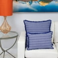 thumbnail image 3 of Parkland Collection Transitional Stripes Blue Square 24" x 24" Pillow, 3 of 10