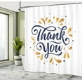 thumbnail image 4 of Ambesonne Thanksgiving Shower Curtain, Thank You Lettering, 69"Wx84"L, White Navy Blue Apricot, 4 of 4