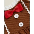 thumbnail image 6 of Suealasg Toddler Girl Christmas Dress Gingerbread Man Print Christmas Dress Sleeveless A-Line Dress 1T 2T 3T Baby Girls Fall Clothes, 6 of 8