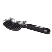 Perfehair Curved Vented Styling Hair Brush, Detangling Thick Hair Massage Blow Drying Brush, Black