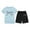 BU1, variant on Gyexs Little Girls Workout Clothes Size 7-8 Fashion Bowknot Prints Round Neck Short Sleeve Shirts Shorts 2 Piece Set Summer Outfits BU1 8-9 Years