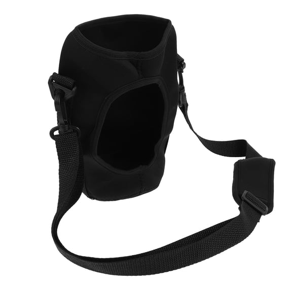 BESTYASH Durable Black Sports Water Bottle Cover with Crossbody Handle Anti Slip Sleeve for Home
