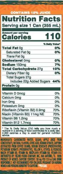 (12 pack) Jumex XOT Tangerine Sparkling Energy Drink, 11.3 oz