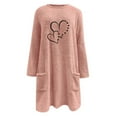 thumbnail image 4 of lcziwo Womens Sherpa Pullover 2025 Winter Fuzzy Fleece Sweatshirts Cute Heart Print Crewneck Thermal Sweatshirt Loose Comfy Loungewear Tunic Tops with Pockets Sales of Today Prime Pink S, 4 of 6