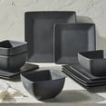 thumbnail image 6 of Better Homes & Gardens Anderson Grey Square-Shaped Stoneware 12-Piece Dinnerware Set, 6 of 7