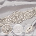 thumbnail image 4 of Flower Pattern Hotfix Rhinestone Glass Rhinestone Applques for Bridal Dress Sash Belt 253x51x8mm, 4 of 6