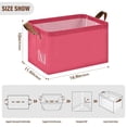 thumbnail image 2 of Ryvnso Rose Red Storage Bins Large Basket Foldable Cube Toys Organizer with Handles 1 PC, 2 of 7