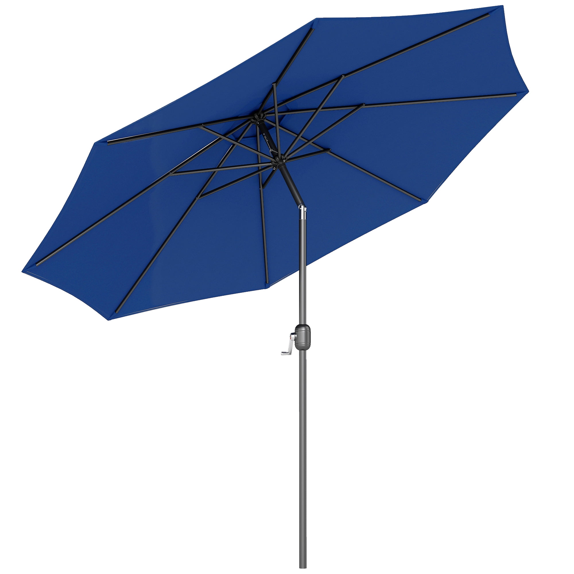 4-piece cantilever offset patio umbrella stand ELM 10" Ft Cantilever Offset Umbrella w/ 4-Piece Base Weights Included,  Coffee