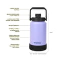 thumbnail image 2 of Swiss Tech 64oz Krug Stainless Steel Water Bottle Jug with Chug Cap and Silicone Boot, Purple Lilac, 2 of 14