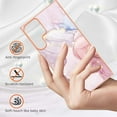 thumbnail image 4 of SaniMore for Samsung Galaxy S22 Ultra 6.8" 2022 Case with Wireless Charging Shockproof TPU Backplane Glitter Marble Pattern Fashion Design Anti-drop Anti-fingerprint Skin-feel Cover, Rosegold, 4 of 5