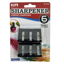 Single Hole Black Compact Pencil Sharpeners:6CT
