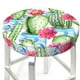 thumbnail image 3 of Balery Flowers and Cactus Fundas de asiento para taburete de bar redondo de tela de terciopelo ajustables que protegen de arañazos y manchas para sillas de 14 a 17 pulgadas.-13 inch, 3 of 7