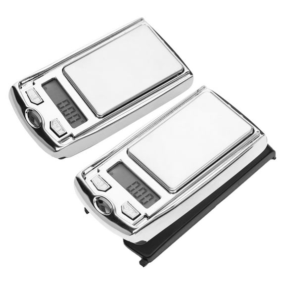 Homoyoyo Portable Digital Scale Silver High Precision for Meal Prep and Jewelry 2Pcs