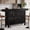 Black, variant on Tribesigns Home Bar Unit, Modern 2-Tier Bar Table with Footrest, Corner Mini Coffee Bar Cabinet for Home Kitchen Pub, Brown