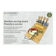 thumbnail image 2 of JS Gourmet - Bamboo Serving Board with Integrated Cheese Cutter and 4 Knives, 2 of 2