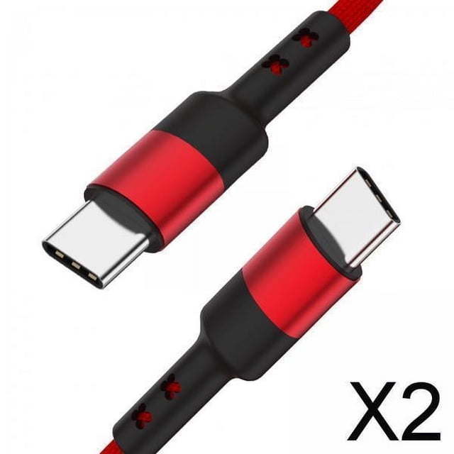 Cable de Carga Rápida USB-C para Dispositivos Móviles, Pack de 2 Unidades 2 piezas