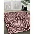 thumbnail image 3 of Ahgly Company Machine Washable Indoor Round Transitional Pink Area Rugs, 5' Round, 3 of 7