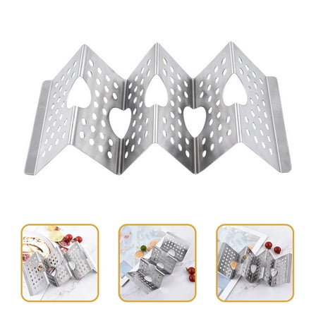 GOOHOCHY Stainless Steel Taco Holder Tortilla Serving Tray Stable Base Mexico Taco Holder Kitchen Supply