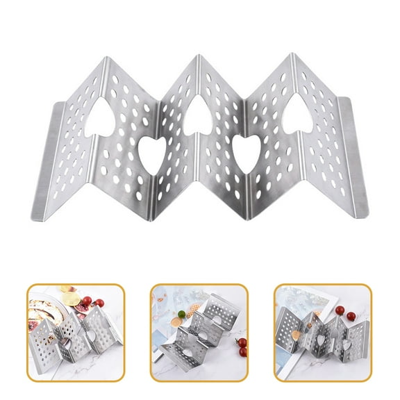 GOOHOCHY Stainless Steel Taco Holder Tortilla Serving Tray Stable Base Mexico Taco Holder Kitchen Supply