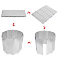 thumbnail image 4 of Parabrisas Para Quemador Al Aire Libre, Con Bolsa De Tela, Pantalla De Estufa Al Aire Libre De 10 Piezas, Picnic Para Exteriores OTVIAP Plata, 4 of 8
