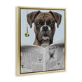 thumbnail image 3 of Stupell Industries Boxer News Bathroom Humor Gold Framed Floater Canvas Wall Art design by Jesse Keith, 21 x 17, 3 of 9