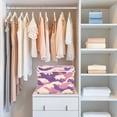 thumbnail image 4 of Yayeee Collapsible Cube Storage Bin with Lid Fabric Closet Decorative Basket with Handles, Purple Wave Pattern, 4 of 7