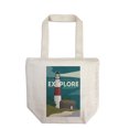 thumbnail image 1 of Explore Montauk Long Island, Go Explore (Lighthouse) (100% Cotton Canvas Reusable Tote Bag), 1 of 3