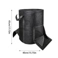 thumbnail image 3 of YaoZQ 15 Gallon Extra Large Potato Grow Bags with Access Flap, Heavy Duty Fabric Planter for Big Harvest Taro Onions, Outdoor Gardening Container, Black, 3 of 6