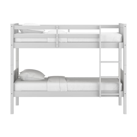 Rae Wood Twin over Twin Bunk Bed, White, by Hillsdale Living Essentials