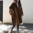 thumbnail image 2 of Vedolay Women's Winter Warm Coats Business Winter Work Lady Solid Button Coat Fall Coat Brown,S, 2 of 5