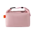 thumbnail image 2 of Insulated Lunch Bag, Bento Box Lunch Bag, 9X9 Inch Foldable Pink Lunch Bag with Shoulder Strap, Portable Cooler Bag for Meal Prep, Lightweight Water-Resistant Leakproof Tote,, 2 of 7