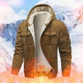 thumbnail image 2 of Men's Casual Winter Jacket Hooded Windproof Lined Coat for Outdoor Warmth, 2 of 4