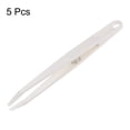 thumbnail image 3 of Unique Bargains Sticker Tweezers for Crafting Flat Tip with Spring, White, 5 Pieces, 3 of 4
