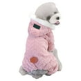 thumbnail image 3 of TELOLY 1Pcs Dog Winter Coat,Polyester Dog Sweater,Kitten Clothes,Pink,M, 3 of 6