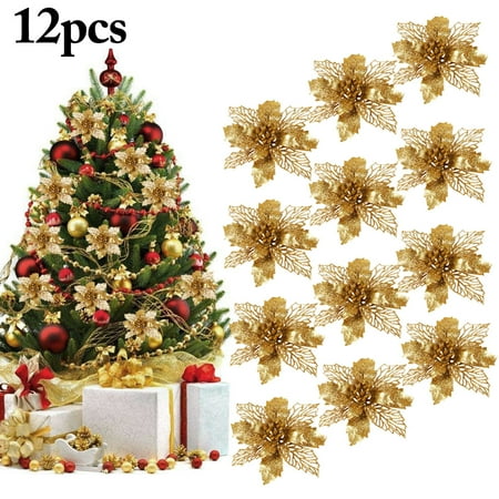 12pcs 5 91 Wreaths Decor Outgeek Glitter Artificial Flowers 12pcs 5 91 Wreaths Decor Outgeek Glitter Artificial Flowers Hollow Out Wedding Christmas
