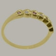 thumbnail image 4 of LBG British Made Traditional Solid 9k Yellow Gold Ring with Natural Opal & Pink Tourmaline Womens Eternity Ring - 33 size options - Size 4.25, 4 of 9