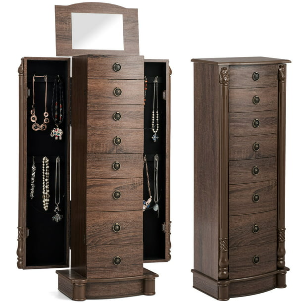 Costway Jewelry Cabinet Chest Large, Jewelry Armoire Large
