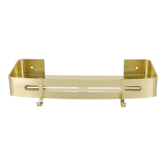 Repisa Para Baño Art Home Aluminio Dorado 2 Ganchos