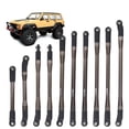 thumbnail image 4 of Varilla De Enlace RC De Metal, Varilla De Enlace RC Resistente Al Desgaste, Resistente Al Desgaste, Color Titanio + Metal Negro Para Accesorio RC Axial SCX10 II 90046 90047 1/10 RC OTVIAP RC Car Link Rod, 4 of 8