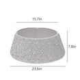 thumbnail image 4 of ADruer Christmas Tree Collar with Sparkling Sequin Tree Skirt 23.6in Round Sparkle Christmas Tree Base Velvet Tree Skirts Xmas Tree Trunk Cover for Holiday Christmas Home Decor (White), 4 of 4