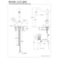 thumbnail image 3 of Kingston Brass KS1435AX Heritage Two-Handle Bathroom Faucet with Brass Pop-Up and Cover Plate, Oil Rubbed Bronze, 3 of 3