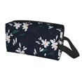 thumbnail image 2 of Goofa Lilies Flowers Printed Toiletry Bag with Handle,Large Capacity Travel Makeup Cosmetic Bag for Women, Carry on Airport Airline Compliant Bag, 2 of 9