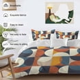 thumbnail image 4 of Navy Blue Beige Bedding 3 Piece Duvet Cover Set California King, Middle Century Modern Geometric Abstract Art Soft Microfiber Comforter Cover with Zipper Closure & Pillowcases, Quilt Cover, 4 of 9