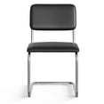 thumbnail image 4 of Pemberly Row Modern Vegan Leather Side Chair (Set Of 2) in Black, 4 of 6