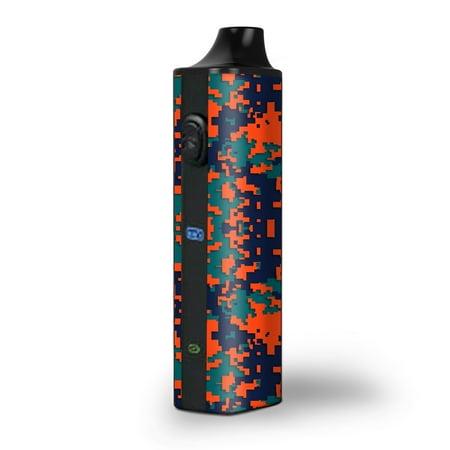 Digi Camo Handle - Skin Decal for Pulsar APX Herb Vape / Digi Camo Team Colors Camouflage Orange Teal
