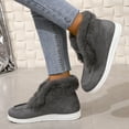 thumbnail image 3 of Womens Snow Boots Suede Fuzzy Loafers Winter Lightweight Soft Sole Thickened Warm Slip on Low Top House Shoes, 3 of 6