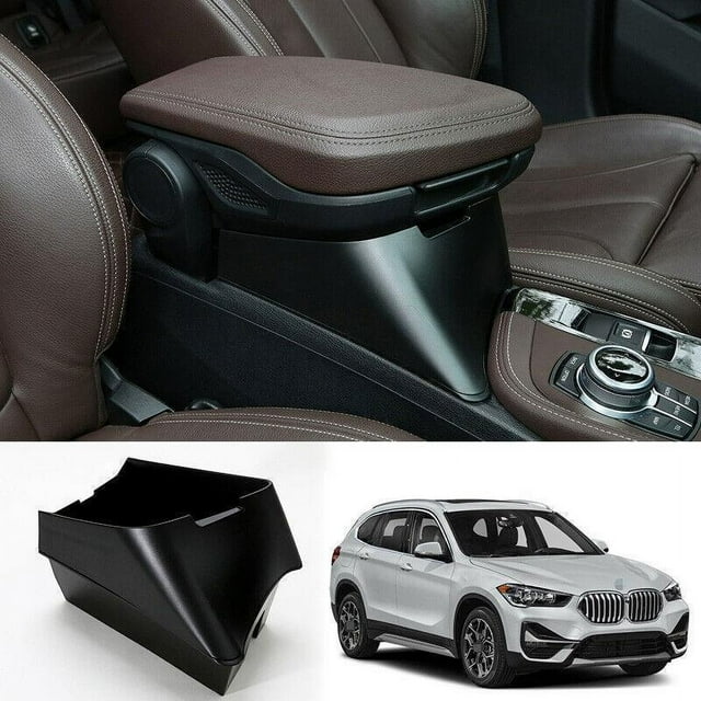 ABS black central console armrest heighten storage box 2016-2020 for BMW X1 F48