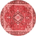 thumbnail image 1 of Ahgly Company Indoor Round Medallion Red Traditional Area Rugs, 4' Round, 1 of 4